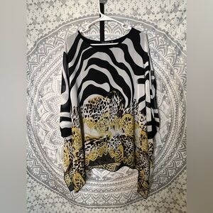 Whispers Animal Print Women's Top Fully Lined